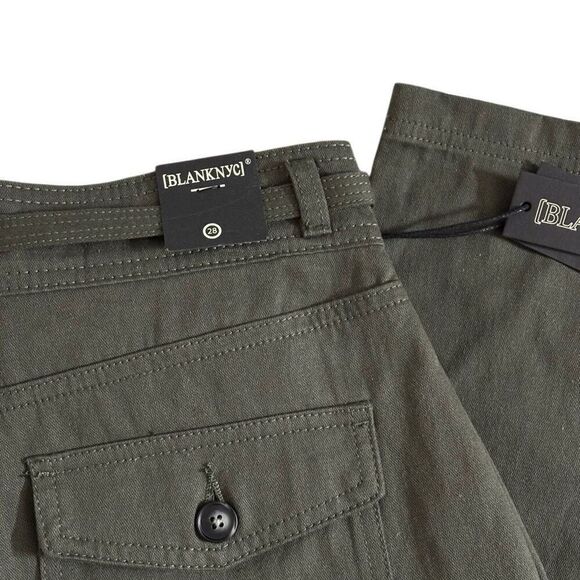 Blank NYC hakuna matata high waisted pleated pant olive green size 28 NEW - Picture 4 of 13